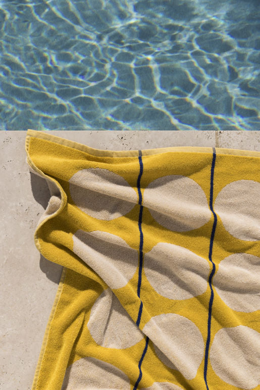 Citta Abacus beach towel - Daffodil/cream