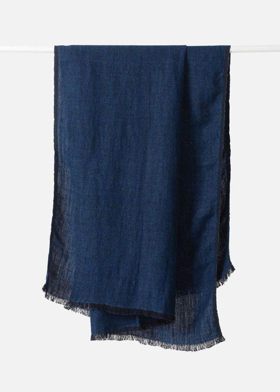 Citta linen blanket - Juno blue