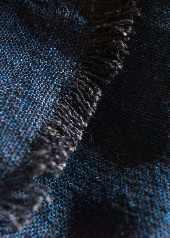 Citta linen blanket - Juno blue