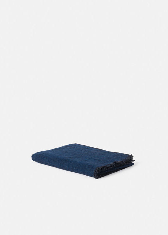 Citta linen blanket - Juno blue