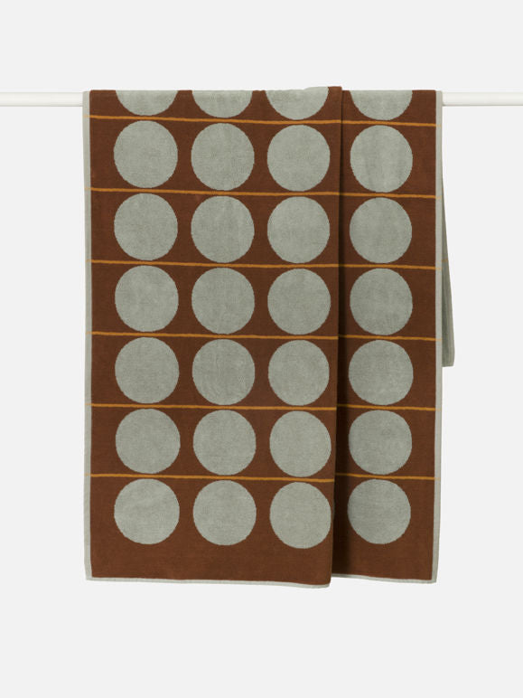 Citta Abacus beach towel - Mist/paprika