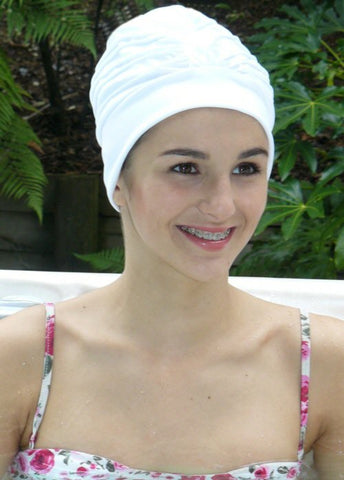 Fashy swimming cap - turban - white
