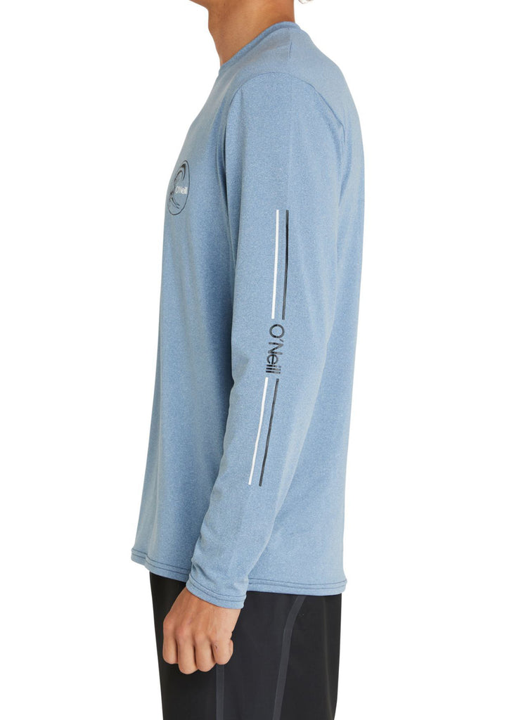 O'Neill mens rash top - Hybrid Carbon Blue Long