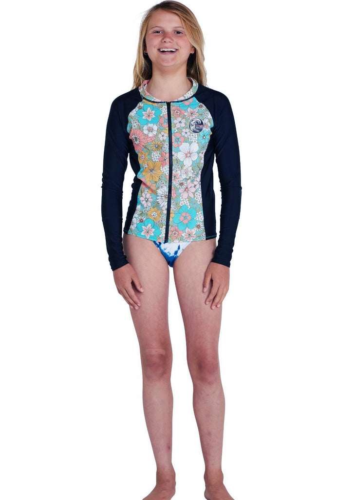 O'Neill girls rash tops long sleeved - Wildflower