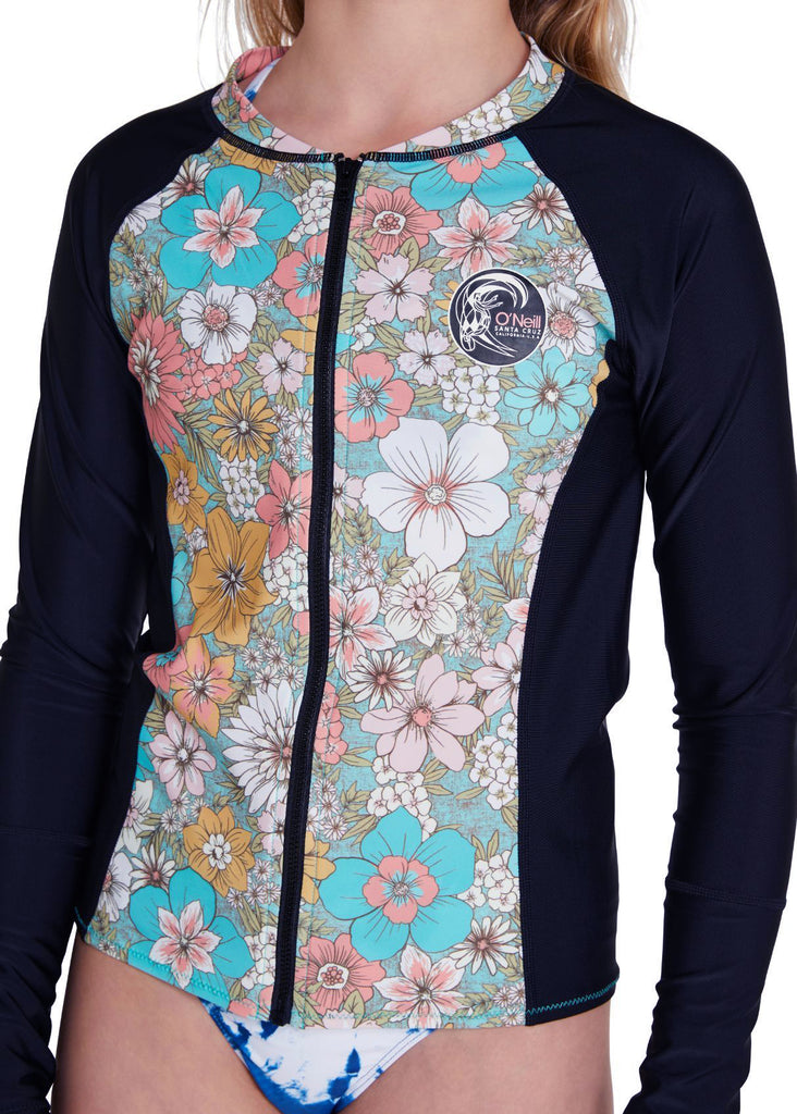 O'Neill girls rash tops long sleeved - Wildflower