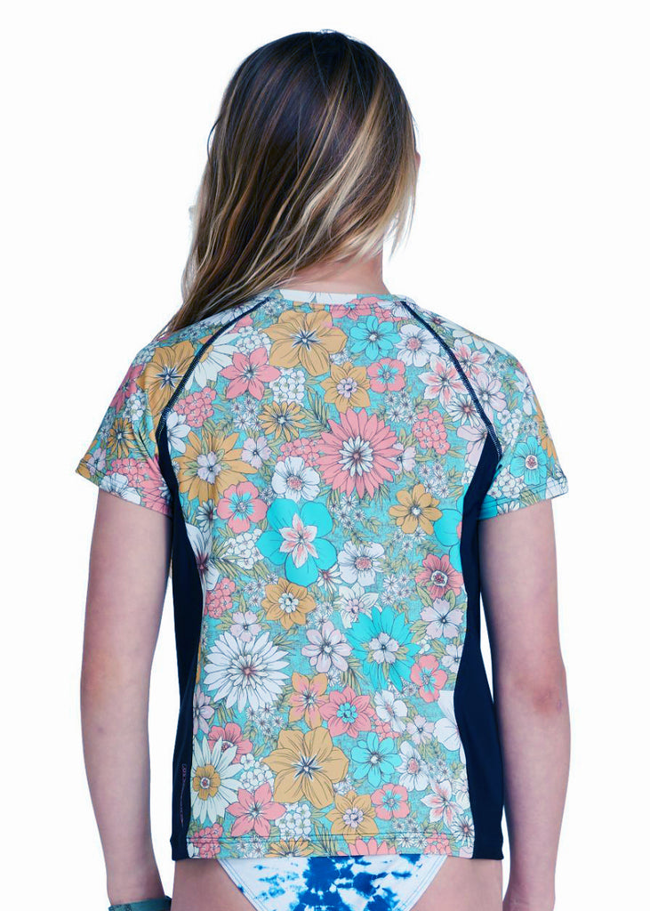O'Neill girls rash tops - Wildflower