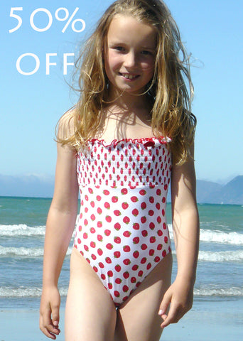 Seafolly girls swimsuits - pink rose