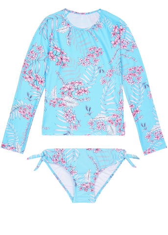 Seafolly baby rash top swim nappy set - tropical pink