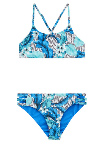 Seafolly girls bikini - china blue
