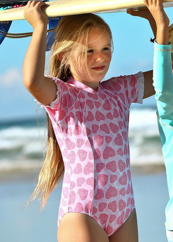 Seafolly UV sunsuit - tropical pink