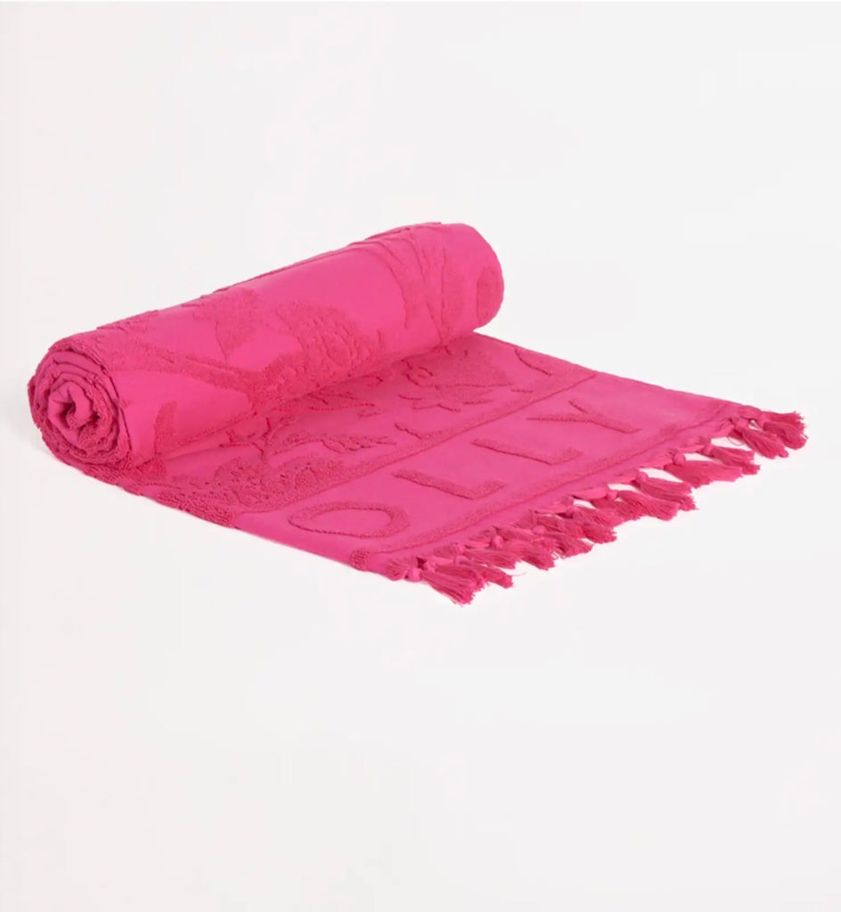 Seafolly towel - Silk Road jacquard - Rose Pink
