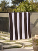 Citta cotton towel - Cocoa/white stripe