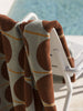 Citta Abacus beach towel - Mist/paprika
