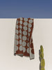 Citta Abacus beach towel - Mist/paprika