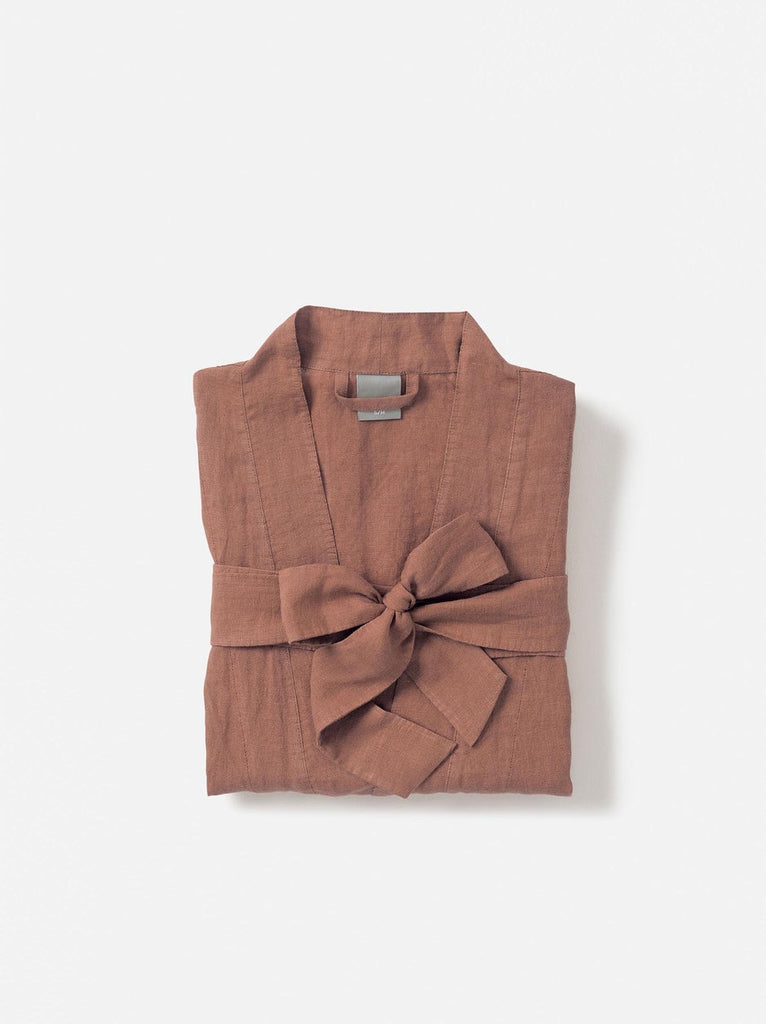 Citta linen robe - Plum