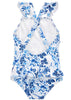 Seafolly girls swimsuit - china blue