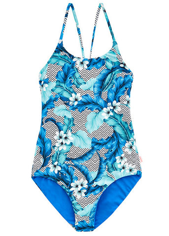 Seafolly girls swimsuits - tropica white