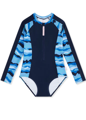 Seafolly girls swimsuit - china blue