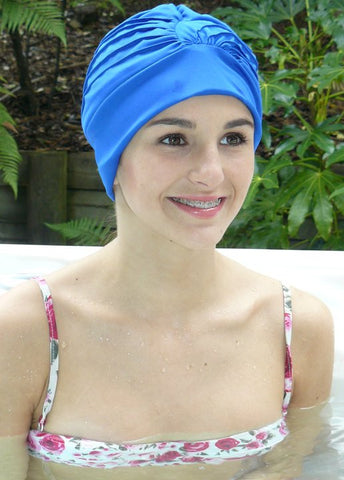 Fashy swimming cap - ruched turban - lilac