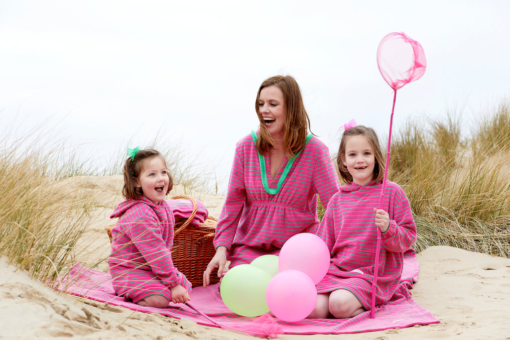 Bridie & Bert beach robes - fushia apple