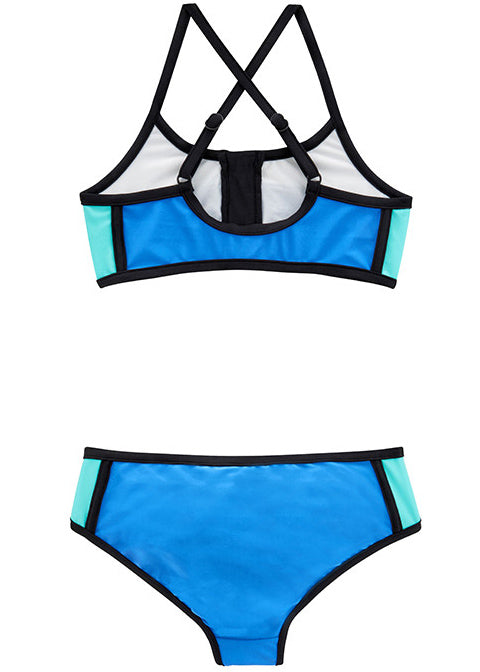 Seafolly girls bikini - hawaii blue colourblock