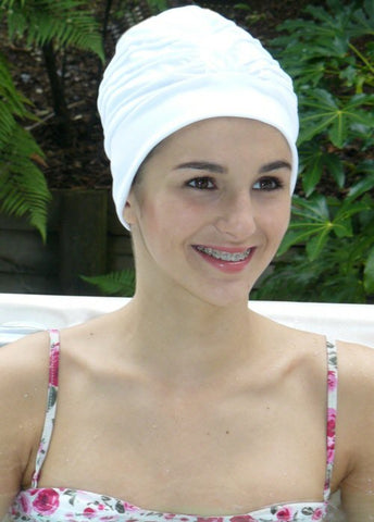 Fashy swimming cap - red frills