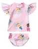 Seafolly baby rash top swim nappy set - tropical pink