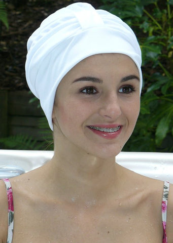 Fashy swimming cap - ruched turban - royal blue