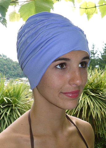 Fashy swimming cap - ruched turban - royal blue