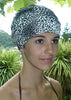 Fashy shower cap - black white animal print