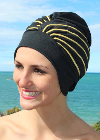 Fashy swimming cap - ruched turban - white