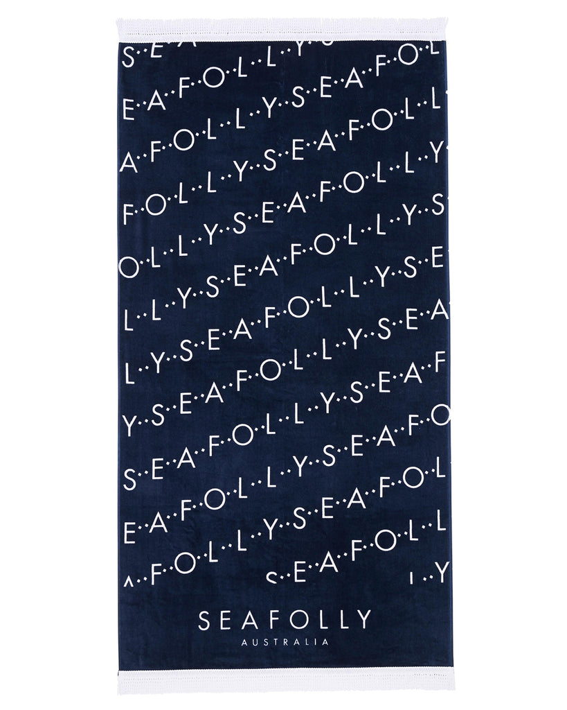 Seafolly towel - True Navy