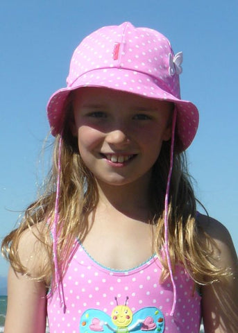 Flap Happy sun hats - pink anglaise