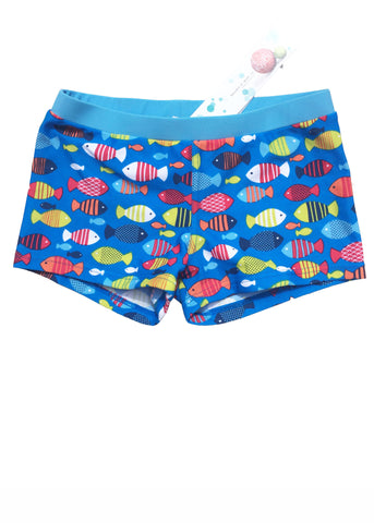 Lentiggini boys swimshorts - blue fish