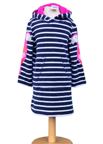 Bridie & Bert womens beach robe - navy white