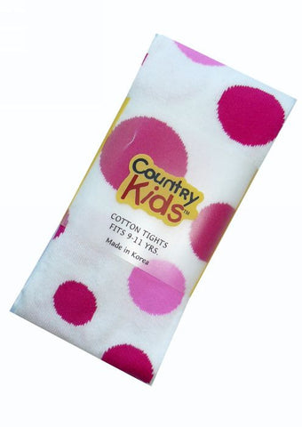 Country Kids tights - fluffy dot purple