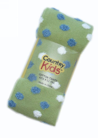 Country Kids tights - dark denim daisy stripe