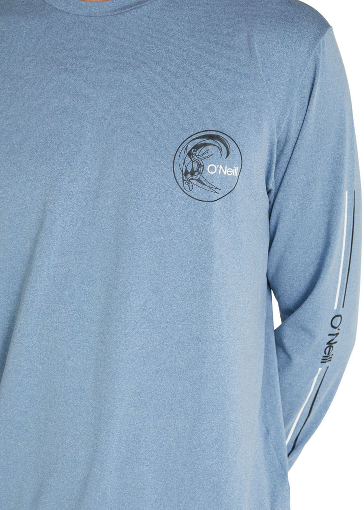 O'Neill mens rash top - Hybrid Carbon Blue Long