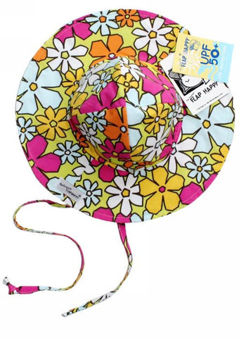 Flap Happy sun hats - pink flower