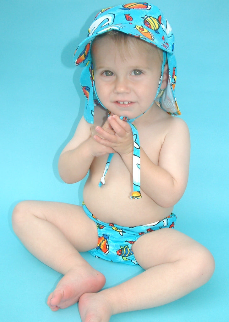 Flap Happy swim nappy - sky fish