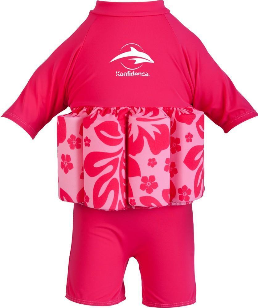 Konfidence float suit - pink hibiscus