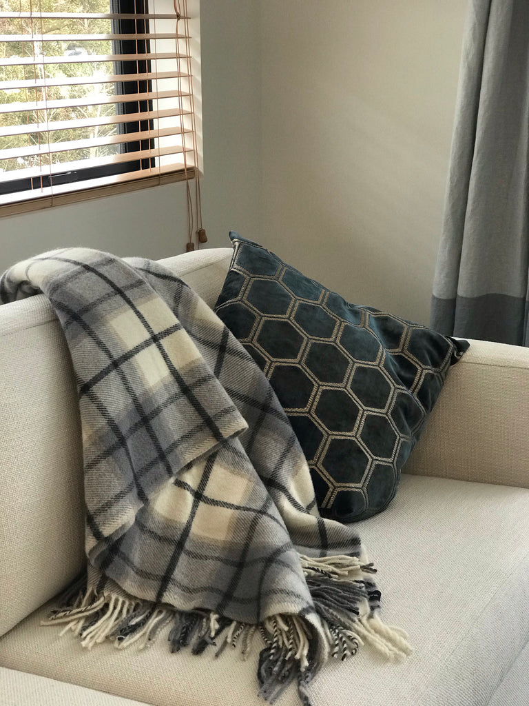 Palliser Ridge lambswool blanket - Large Twill Check