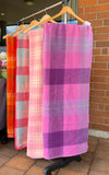 Vintage NZ wool blanket - purple check