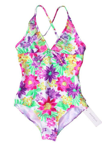 Seafolly UV two piece suit - floral blue