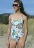 Kiwi girls swimsuits - turquoise/lime