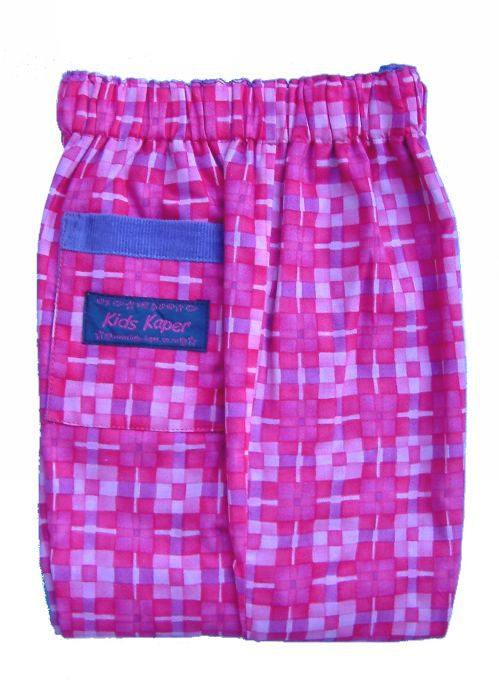 Kids Kaper girls trousers - pink check