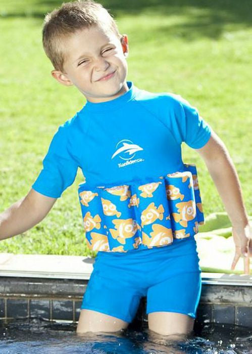 Konfidence Float Suit Maillot De Bain Flottant – 8 Blocs D’aide Amovibles, 80% Polyester/10% Coton/10% élasthanne, 1-2 Ans (56 Cm Poitrine, 11-15 Kg)