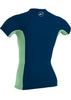 O'Neill girls rash tops - abyss freshmint