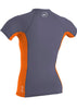 O'Neill girls rash tops - dusk papaya