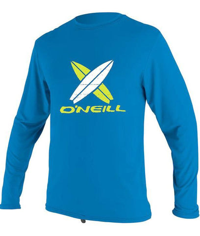 O'Neill mens Psycho UV rash vest - abyss marine long